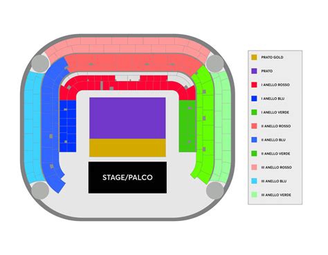 Disposizione posti concerto stadio