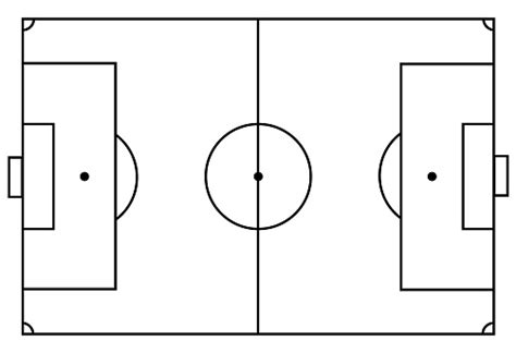 Schema del campo da calcio con evidenziata l'area di rigore e la lunetta