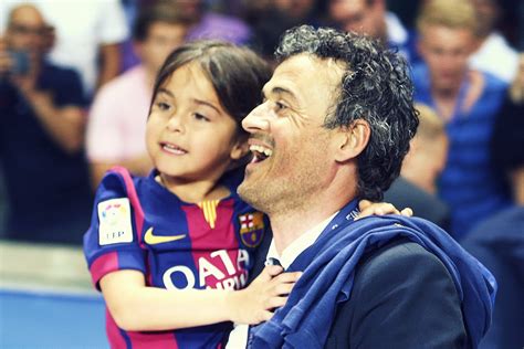 Luis Enrique con sua figlia Xana