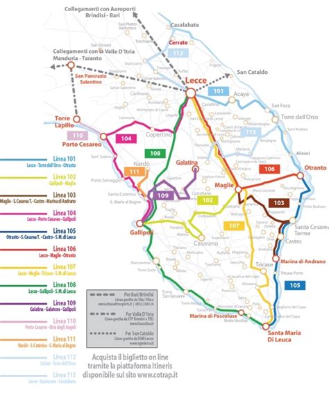 Mappa delle linee SalentoinBus