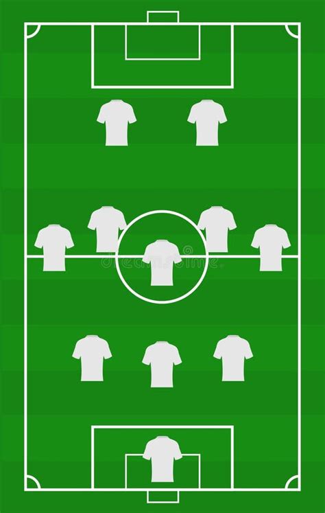 Campo da gioco con giocatori di calcio