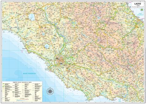 Mappa del Lazio con evidenziate le aree con castelli e dimore storiche per matrimoni
