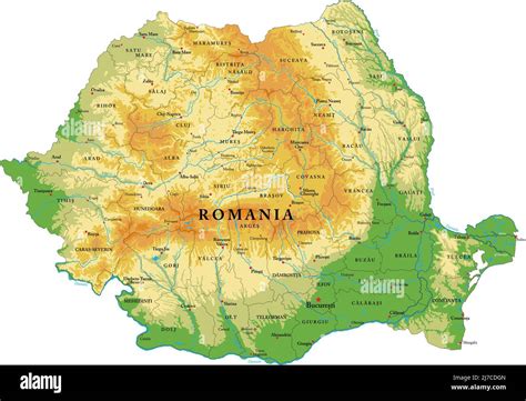 Mappa della Romania con le città che ospitano squadre di Liga 3