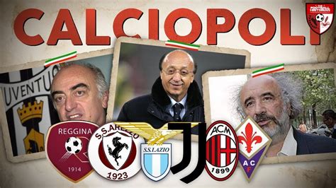 Grafico della retrocessione e penalizzazioni delle squadre coinvolte in Calciopoli