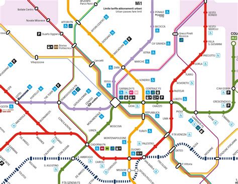 Mappa della metropolitana di Milano con evidenziata la linea M5 per San Siro