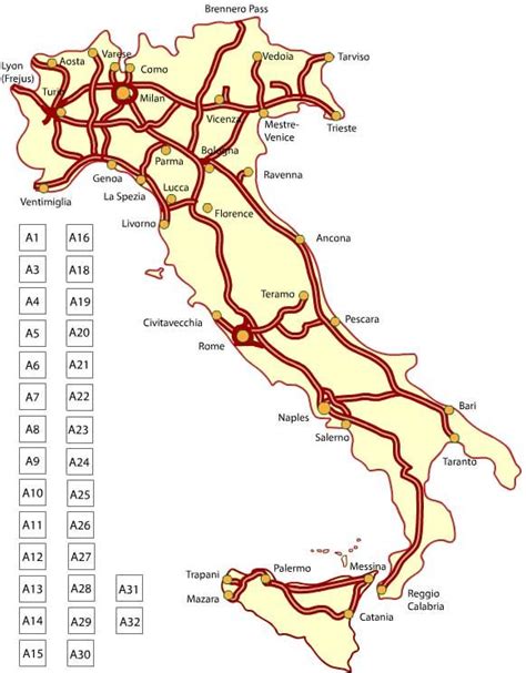 Mappa che mostra le autostrade che portano a Milano e le indicazioni per San Siro