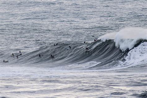 Surfisti che cavalcano le onde a Santa Marinella