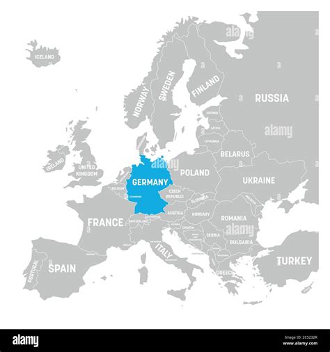 Mappa dell'Europa con evidenziate Francoforte e Bergamo