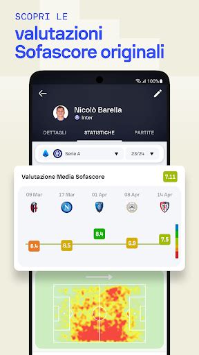 Schermata dell'app Sofascore con risultati live