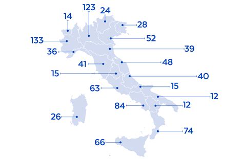 Mappa degli uffici postali nel Lazio
