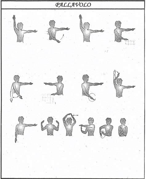 Esempi di gesti arbitrali nella pallavolo