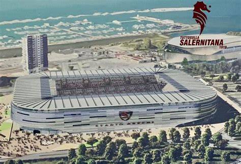 Rendering del nuovo Stadio Arechi di Salerno