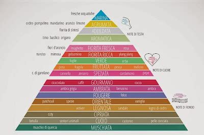 Schema piramidale con le note olfattive di Mandarino di Sicilia