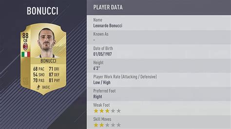 Leonardo Bonucci FIFA 18 Ultimate Team