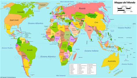 Mappa delle nazioni partecipanti al Mondiale