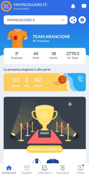 interfaccia gestione albo d'oro fantacalcio