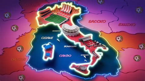 Mappa degli stadi di Serie A con la sede dell'arbitro
