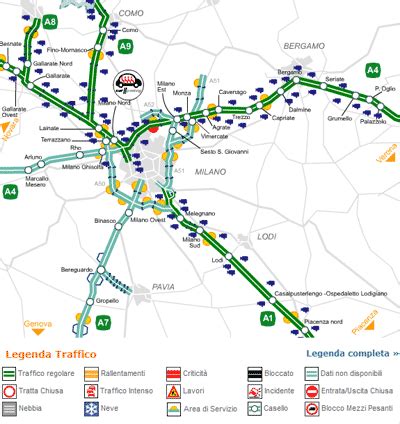 Mappa delle uscite autostradali di Parma