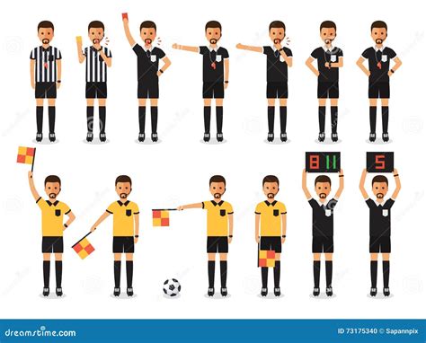 Illustrazione di un arbitro di calcio