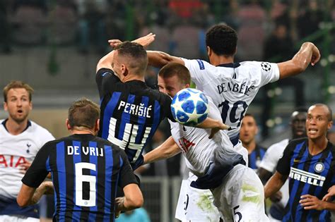 Partita di calcio tra Inter e Tottenham