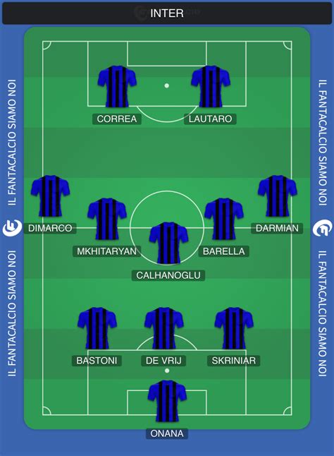 Formazione ufficiale dell'Inter contro la Cremonese