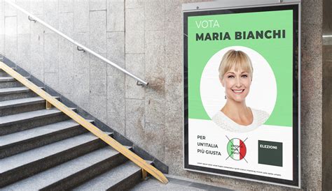 manifesto elettorale con slogan 