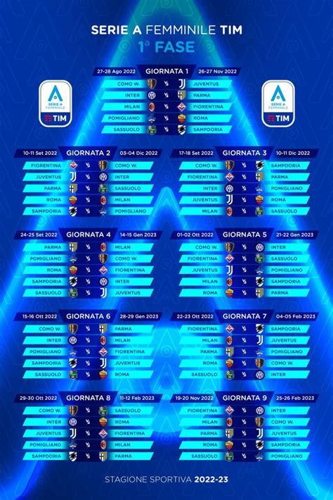 Calendario calcio femminile