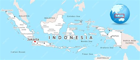 Mappa dell'Indonesia con evidenziate le città delle squadre di calcio