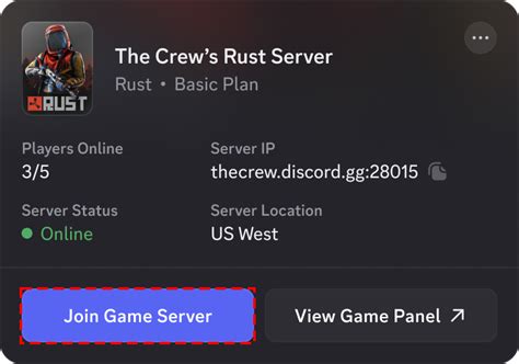 Pulsante di connessione ai server di gioco