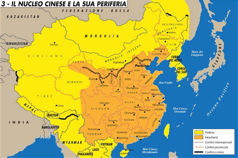 Mappa che mostra la catena montuosa dello Xiaoxue in Cina