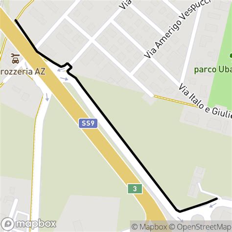 Mappa stradale di Parma con indicazione della tangenziale e della Via dei Mercati