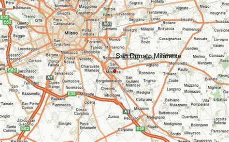 Mappa di San Donato Milanese con evidenziata la zona dei fatti