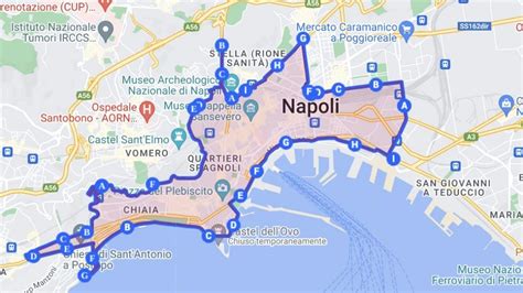 Mappa del dispositivo di traffico di Napoli per la festa scudetto