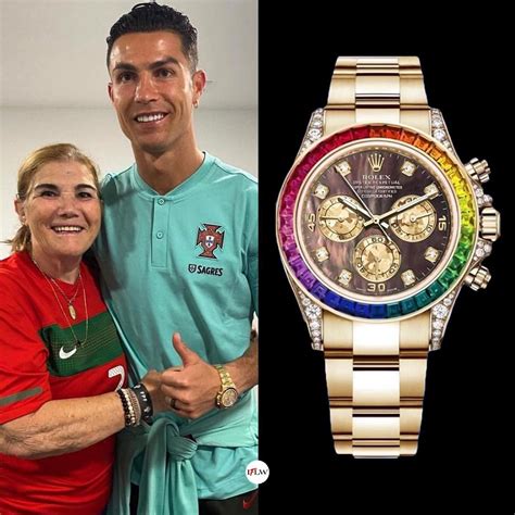Cristiano Ronaldo con Rolex Daytona Rainbow