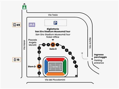 Mappa ingressi Stadio San Siro
