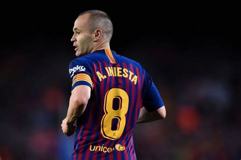 Andrés Iniesta con la maglia del Barcellona